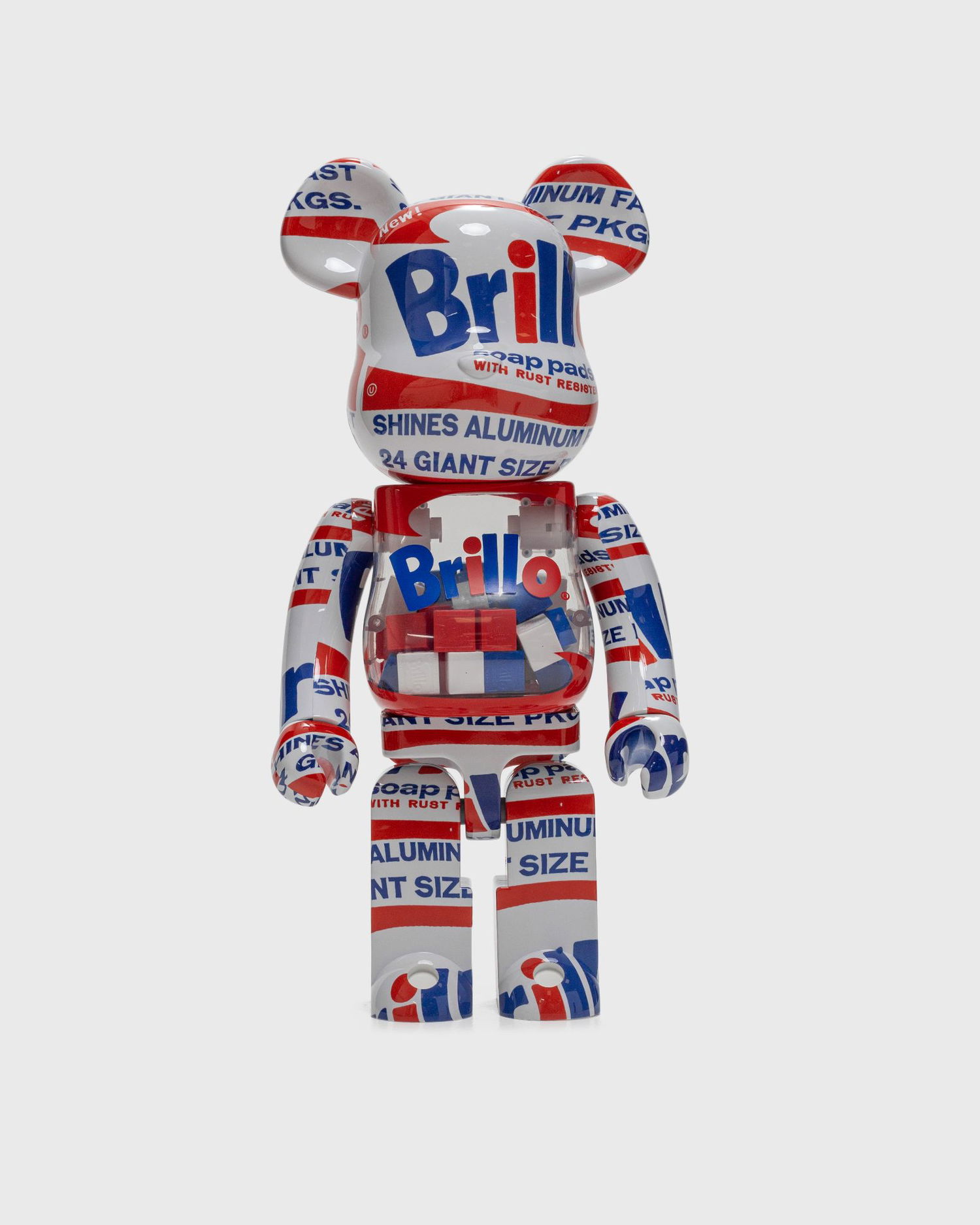 Collectible Medicom Toy ANDY WARHOL BRILLO 2022 1000% BE@RBRICK Figure Rød | MED1190, 0