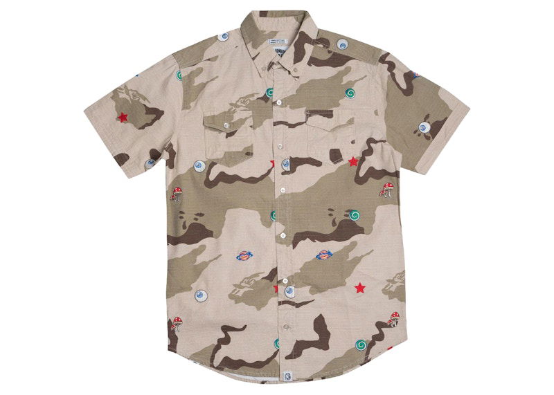 Skjorte BILLIONAIRE BOYS CLUB Billionaire Boys Club All Seeing Woven Shirt Beige | 8913601SMOKE