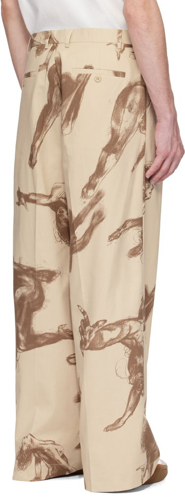 Bukser KidSuper KidSuper Trapeze Suit Trousers Beige | SS25-SUB-03, 2