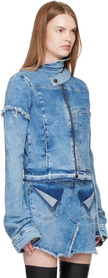 Jakke Ottolinger Ottolinger Drape Collar Denim Jacket Blå | 117-701017-01, 1