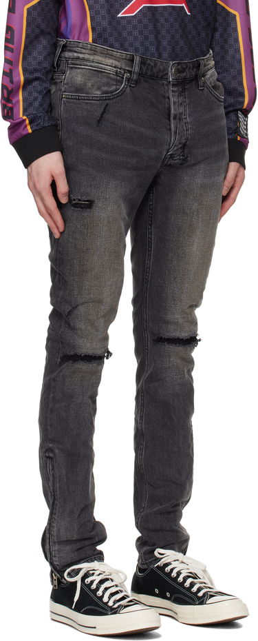 Jeans Ksubi Ksubi Van Winkle Distressed Slim Jeans Sort | MSP25DJ019, 1