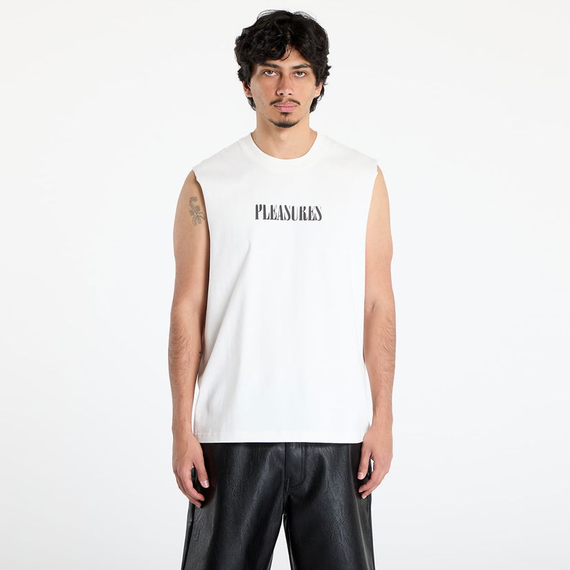 Tanktop Pleasures PLEASURES Onyx Sleeveless T-Shirt Hvid | P25SU017 WHITE