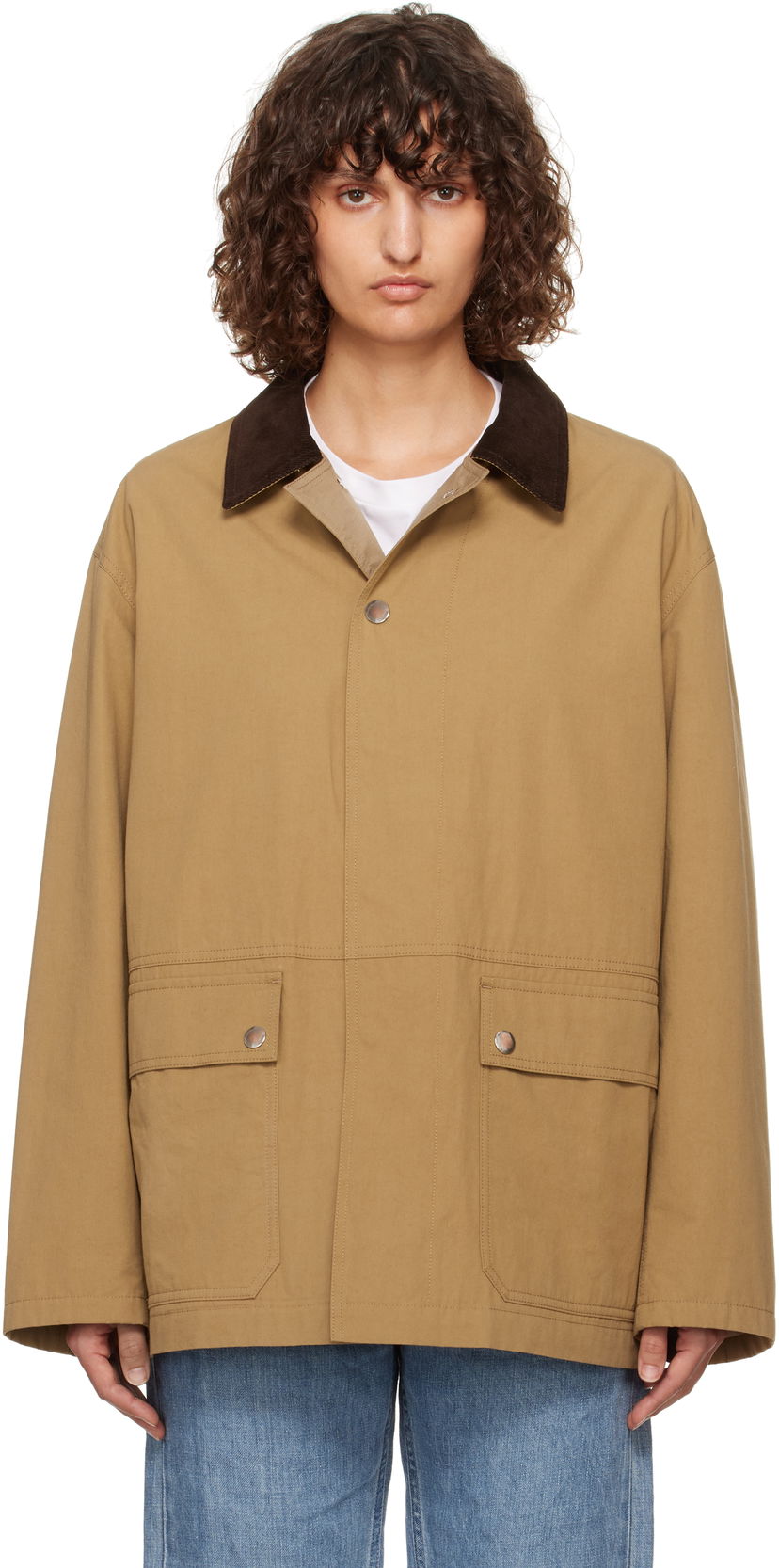 Jakke The Row The Row Frank Chore Jacket Beige | 7961-W3562