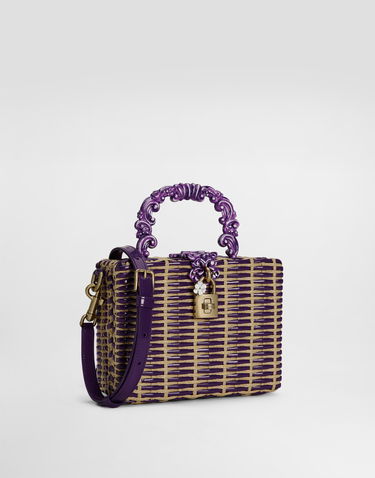 Håndtaske Dolce & Gabbana Dolce & Gabbana Dolce Box Woven Handbag Lilla | BB5970A9AC58S534, 2