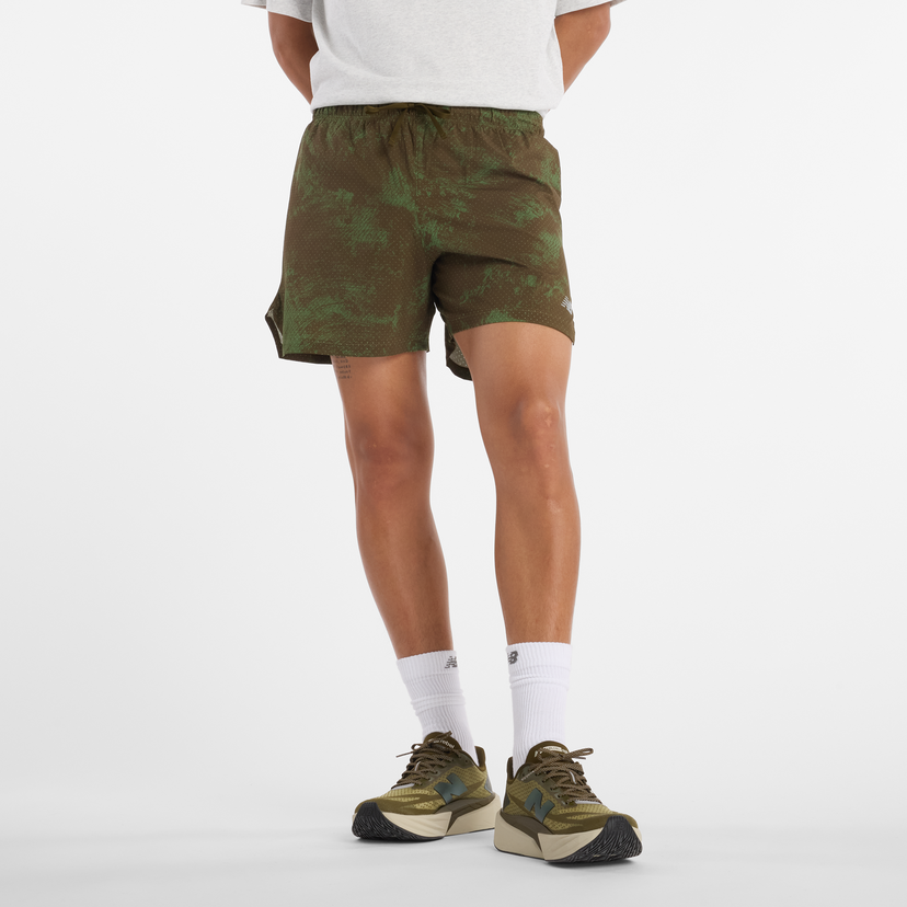 Shorts New Balance Patterned Performance Shorts Grøn | NBMS43285WDL