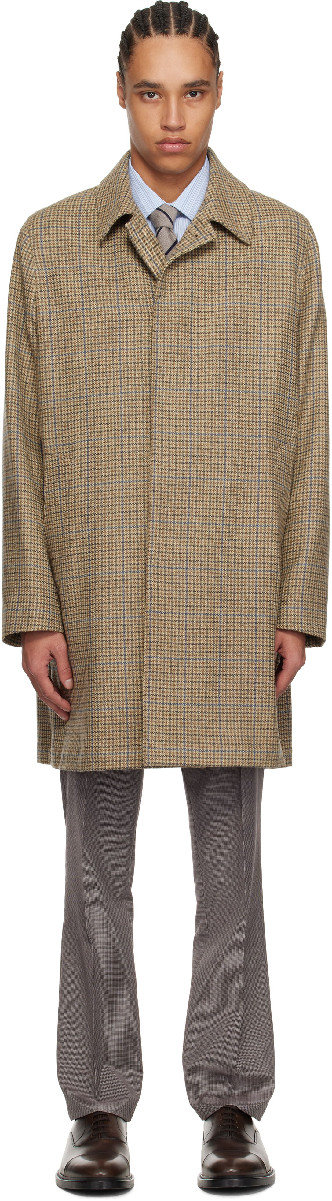 Frakker Paul Smith Paul Smith Casual Fit Check Coat Beige | M1R-391Y-P02567-61, 0