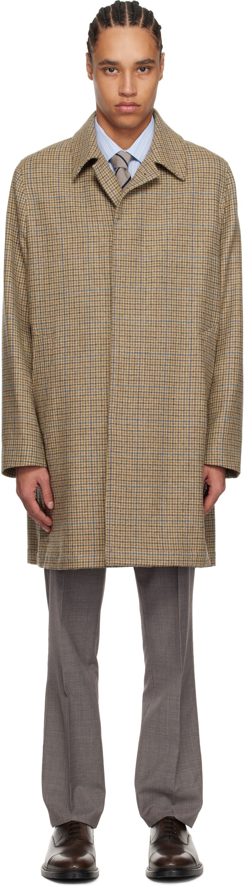 Frakker Paul Smith Paul Smith Casual Fit Check Coat Beige | M1R-391Y-P02567-61