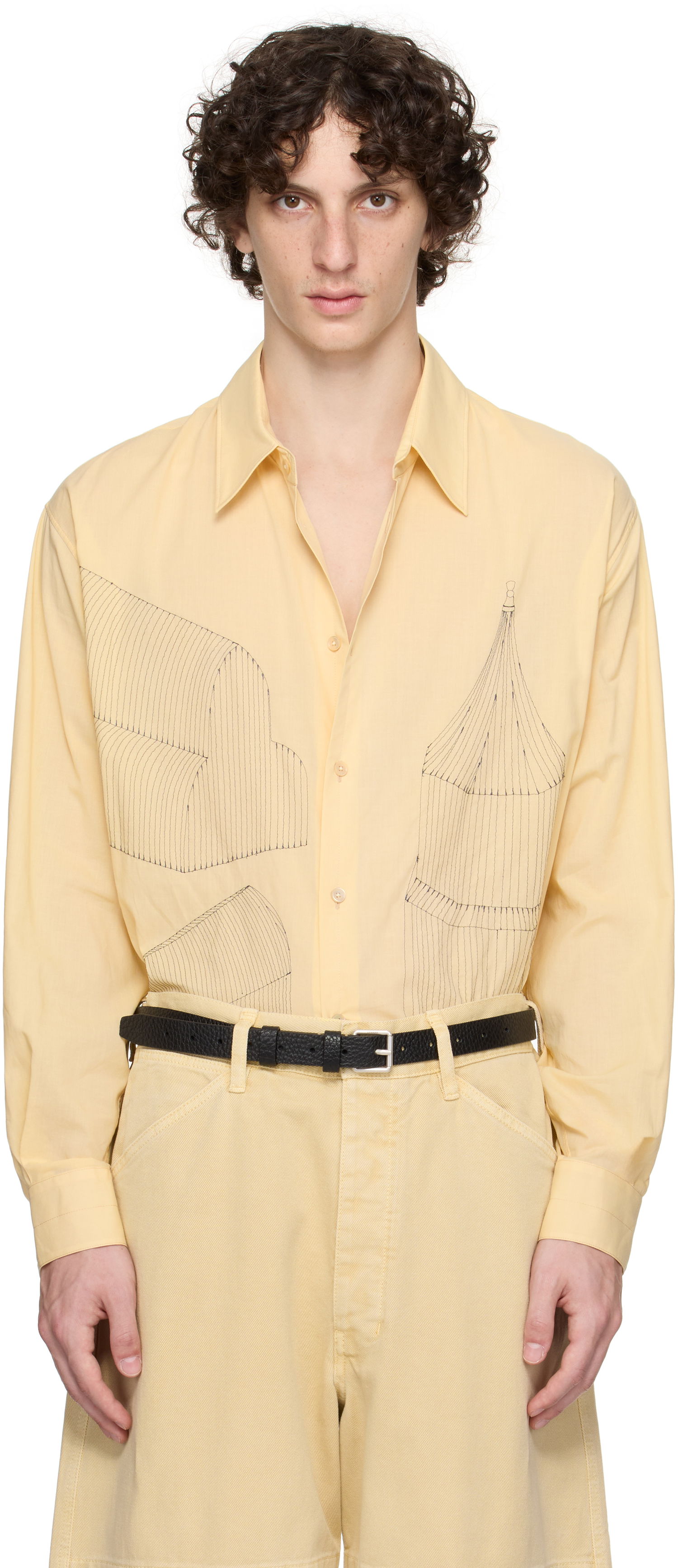 Skjorte LEMAIRE Lemaire Philippe Weisbecker Relaxed Shirt Gul | SH1164 LF1389, 0