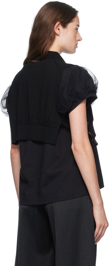 Tanktop Simone Rocha Simone Rocha Embellished Knit Vest Sort | VMK6WB 0646, 2