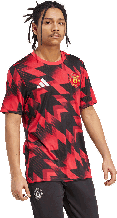 T-shirt adidas Originals Manchester United Pre-Match Jersey Rød | jp3233, 4