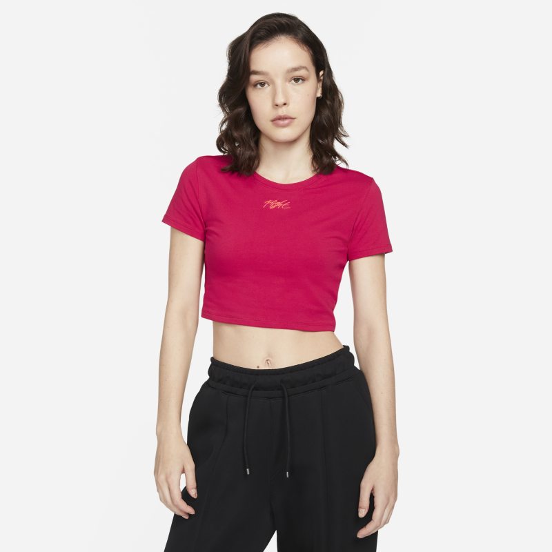 Crop top Jordan Jordan (Her)itage Cropped T-Shirt Lyserød | DM5250-614