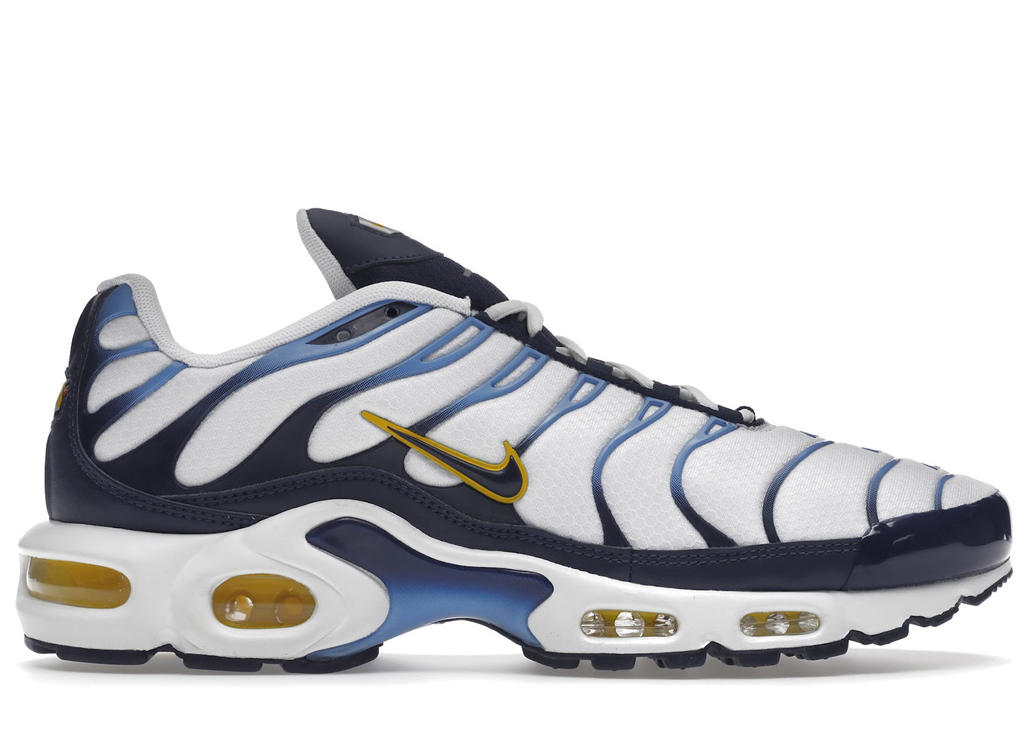 Sneakers og sko Nike Air Max Plus White Navy Gold Hvid | CT1094-100, 0