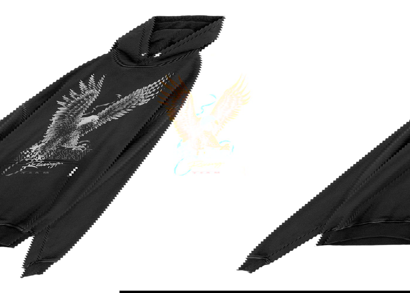 Sweatshirt Represent Clo Represent Racing Team Eagle Hoodie Vintage Black Sort | M04223-03, 0