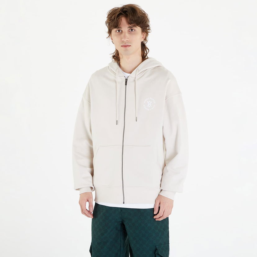 Sweatshirt DAILY PAPER Circle Zip Hoodie Beige | 2412004