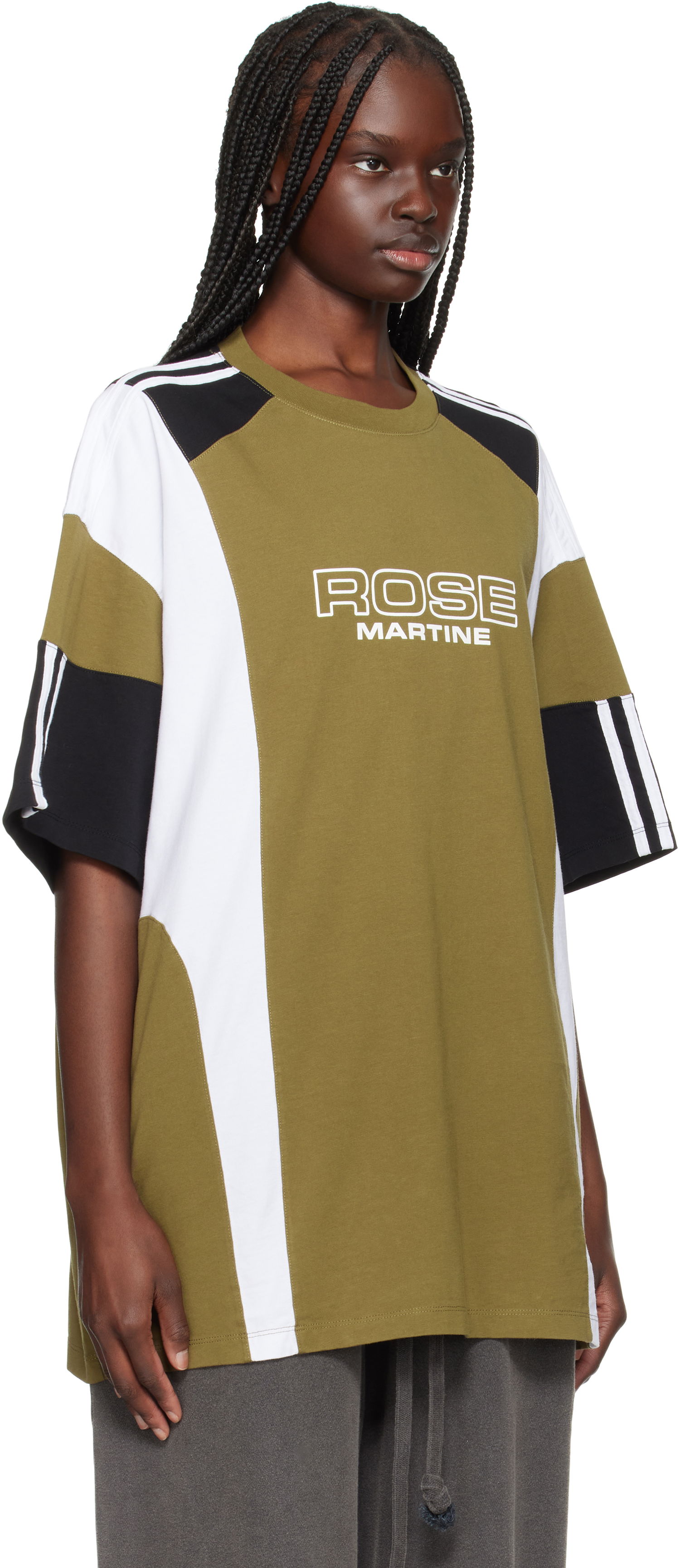 T-shirt Martine Rose Martine Rose Oversized Panelled T-Shirt Grøn | 630JE01411D, 1