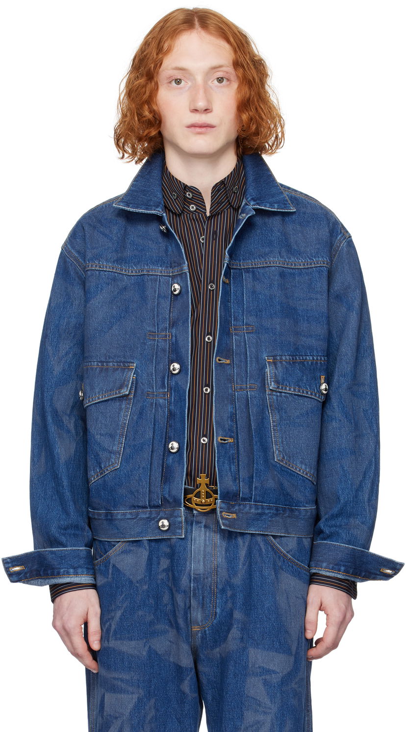 Jakke Vivienne Westwood Vivienne Westwood Marlene Denim Jacket Blå | 2801000E-W014L-
