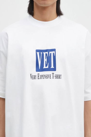 T-shirt VETEMENTS 'VET' Cropped Boxy T-Shirt Hvid | UA66TR685W, 3