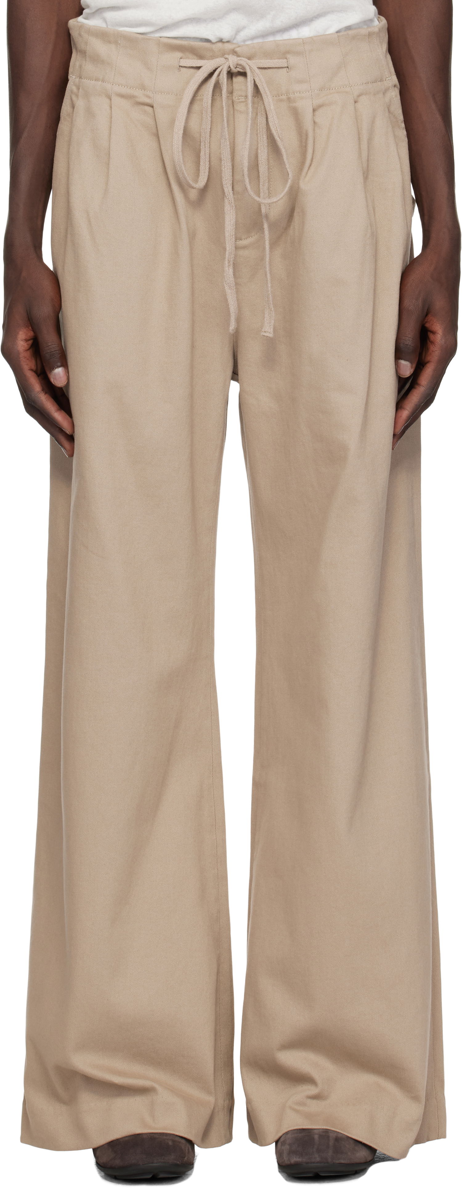 Bukser Entire Studios Entire Studios Cinch Trousers Beige | ES2546TA, 0