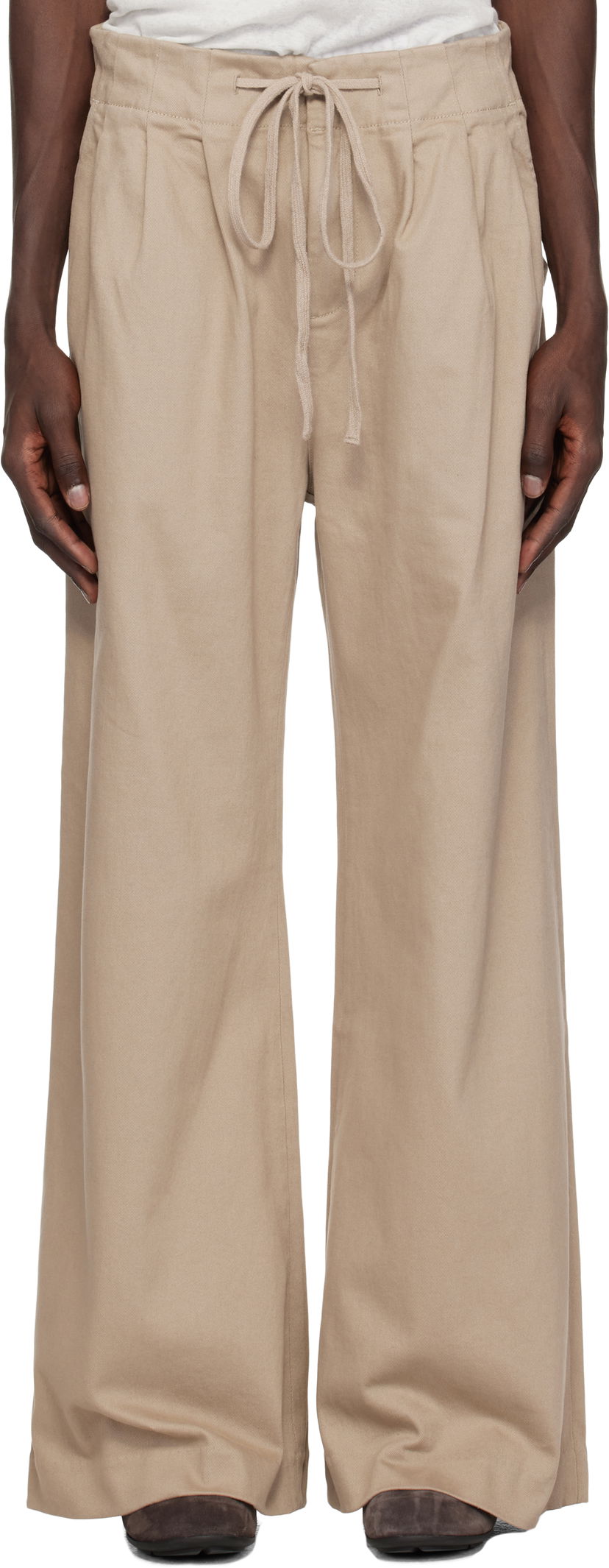 Bukser Entire Studios Entire Studios Cinch Trousers Beige | ES2546TA