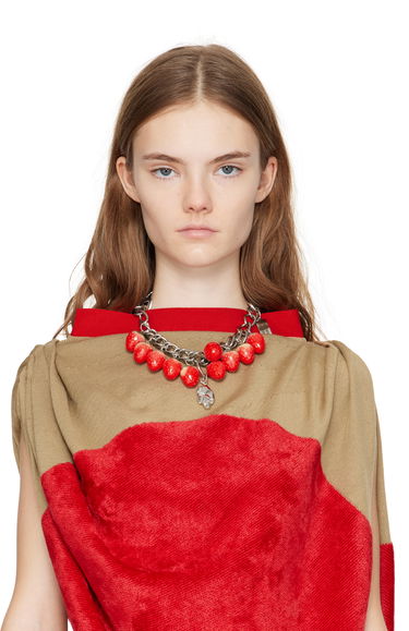Halskæde Chopova Lowena Chopova Lowena Strawberry Piggy Chain Necklace Rød | 6598, 1