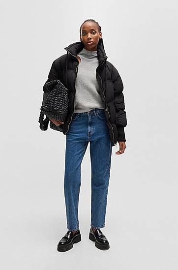 Puffer jakke BOSS Water-Repellent Puffer Jacket Sort | 50521363, 1