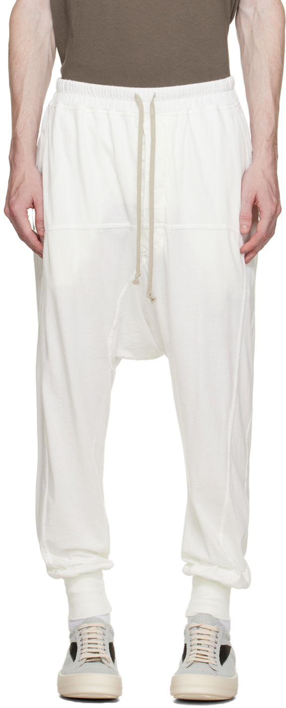 Joggingbukser Rick Owens DRKSHDW Drawstring Sweatpants Hvid | DU02C5395 RN, 0