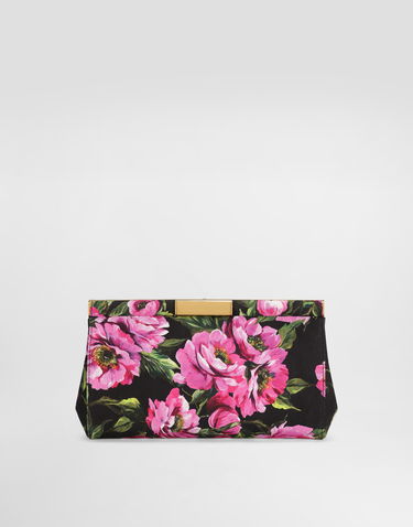 Håndtaske Dolce & Gabbana Dolce & Gabbana Marlene Floral Print Clutch Sort | BB7672A6N03HN5KR, 3