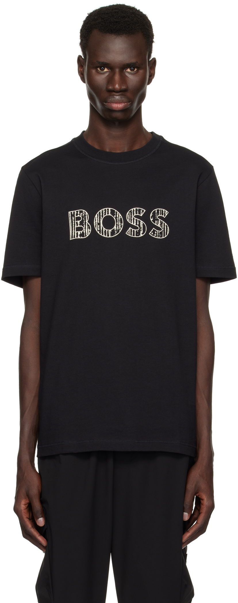 T-shirt BOSS Printed Logo T-Shirt Sort | 50534923
