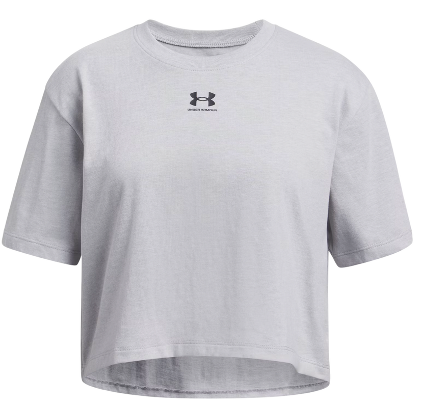 Crop top Under Armour Under Armour Rival Short Sleeve T-Shirt Grå | 1389755-011