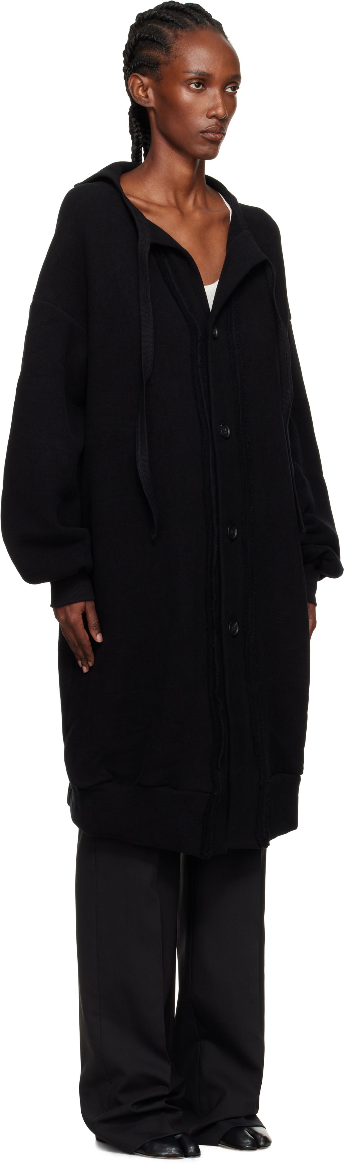 Jakke Yohji Yamamoto YOHJI YAMAMOTO Jersey Twill Button Cardigan Sort | FM-T86-002, 1