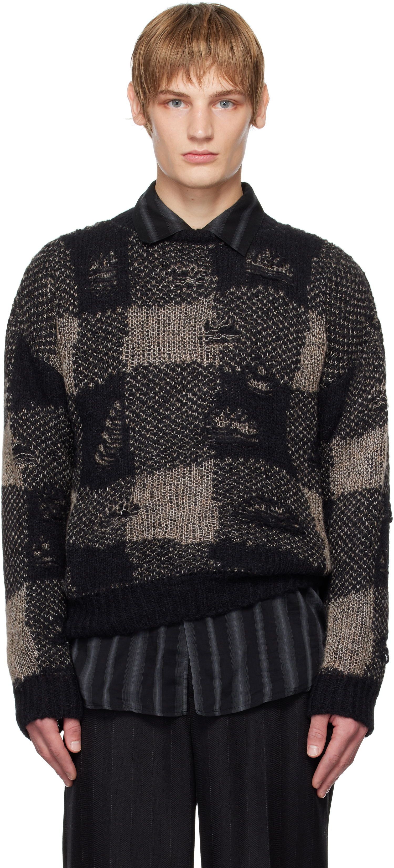 Sweater OUR LEGACY Sonar Roundneck Sweater Sort | M4243SBD, 0
