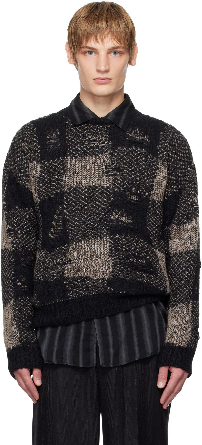 Sweater OUR LEGACY Sonar Roundneck Sweater Sort | M4243SBD
