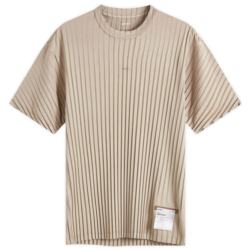 T-shirt Satisfy AuraLite™ Pleated T-Shirt, Size Large Beige | 11043-MD-SA