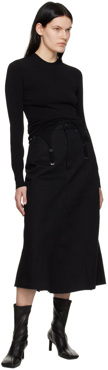 Sweater Dion Lee Dion Lee Garter Long Sleeve T-Shirt Sort | C7063R22, 3