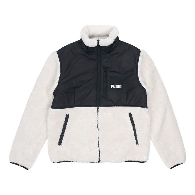 Jakke Puma Sherpa Stand Collar Logo Jacket Hvid | 846325-73, 0