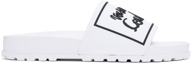 Sneakers og sko Versace Versace Jeans Couture Logo Shelly Pool Slides Hvid | E78VA3SQ2_E71352, 0