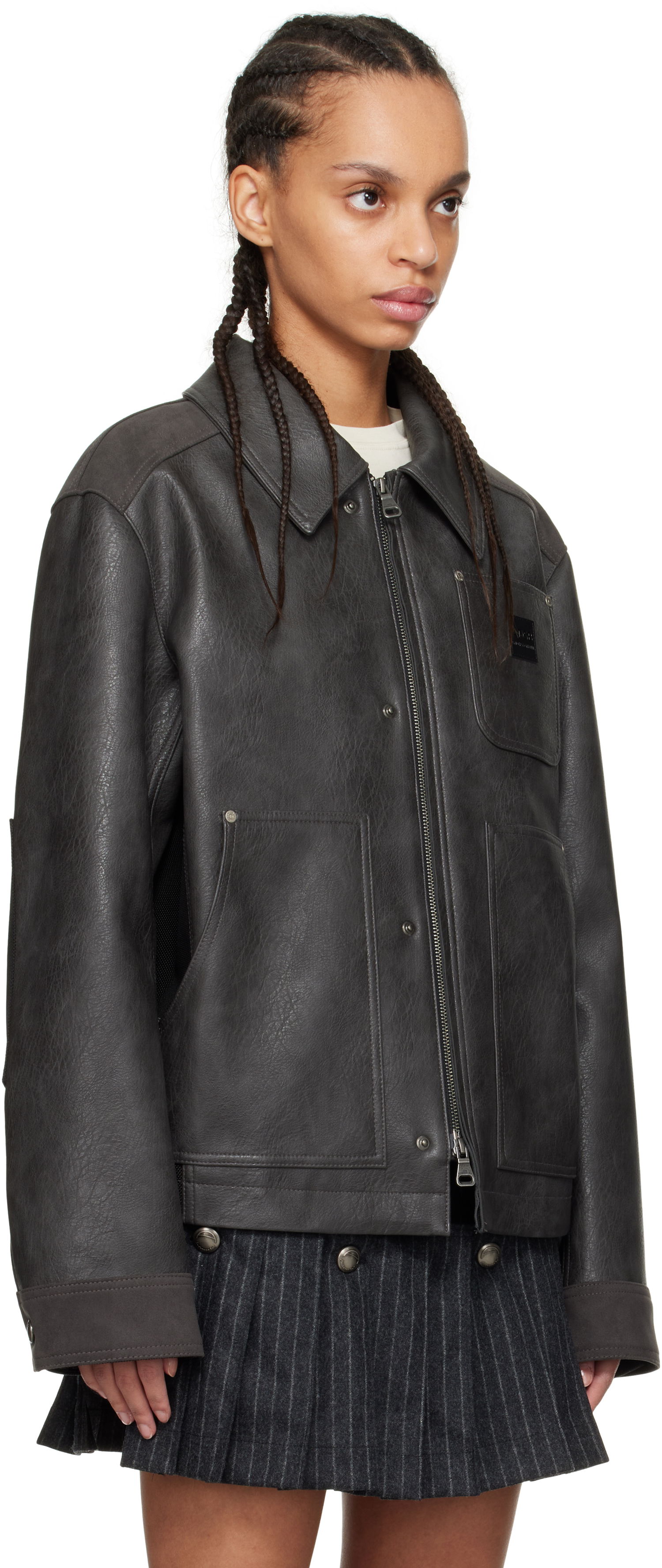 Jakke Andersson Bell Andersson Bell Carpenter Faux-Leather Jacket Grå | awa682m, 1