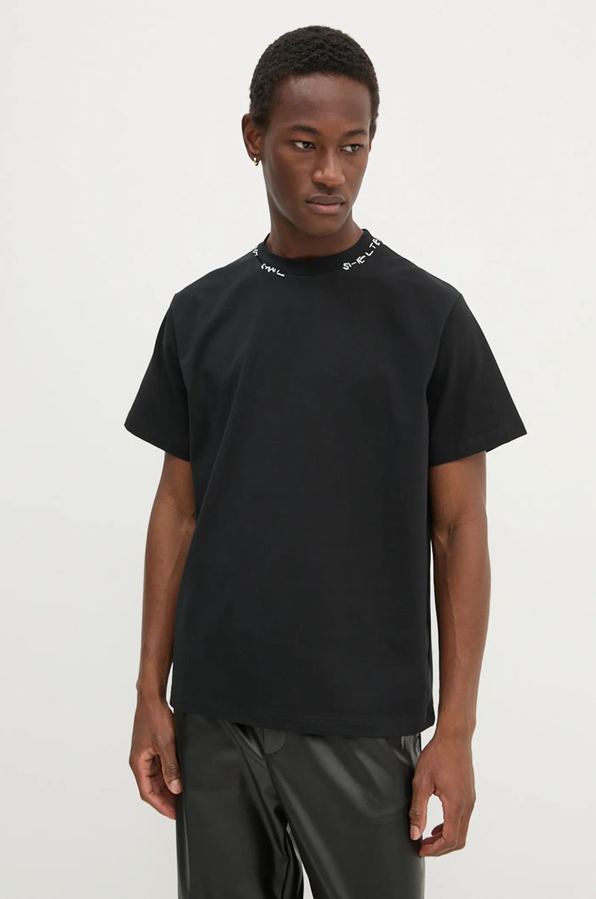 T-shirt HELIOT EMIL Black T-Shirt Sort | AW24.M.09.127.BLK01, 1