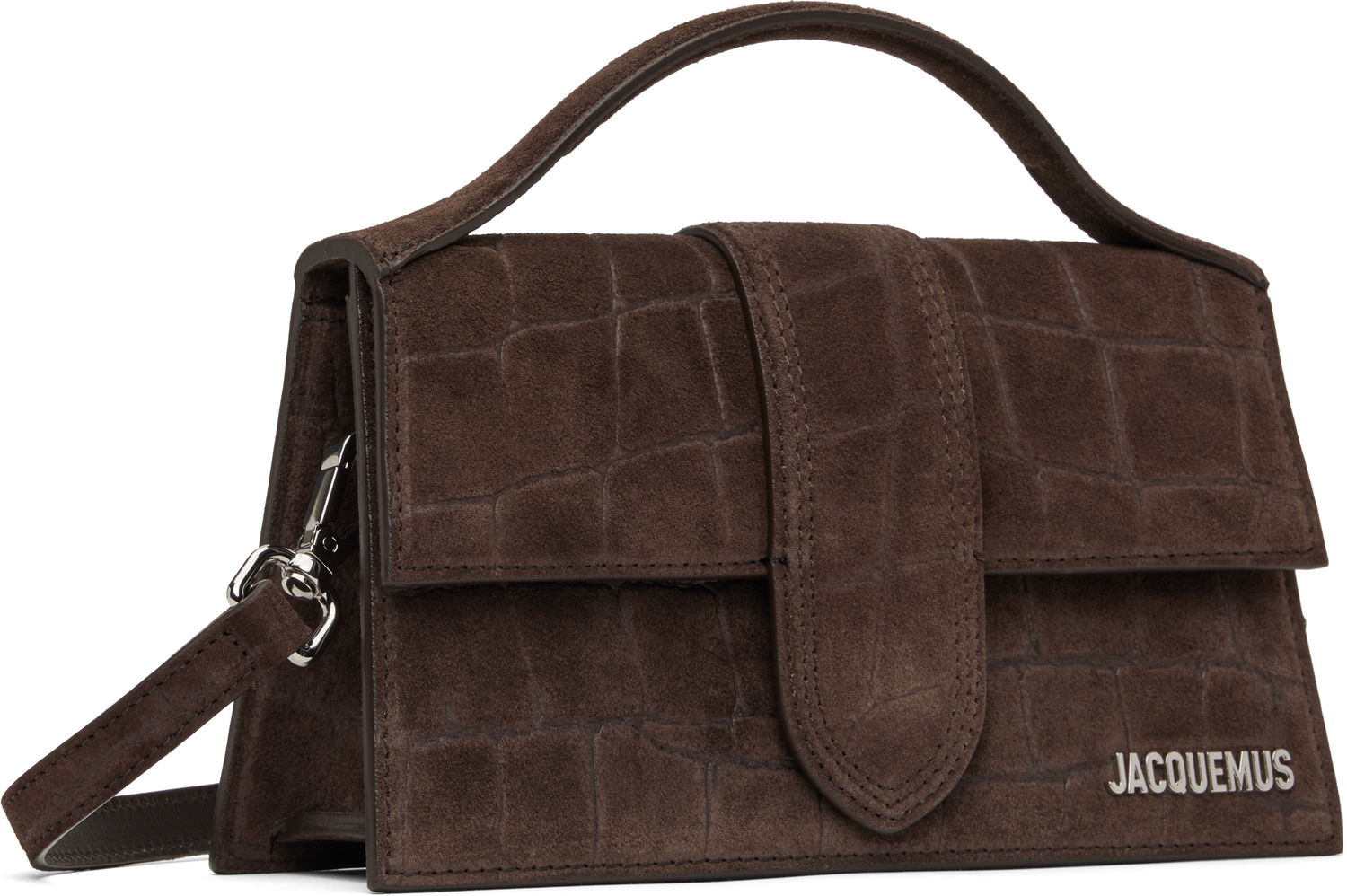 Håndtaske Jacquemus Jacquemus 'The Large Bambino' Suede Shoulder Bag Brun | 25E213BA007-3243, 1