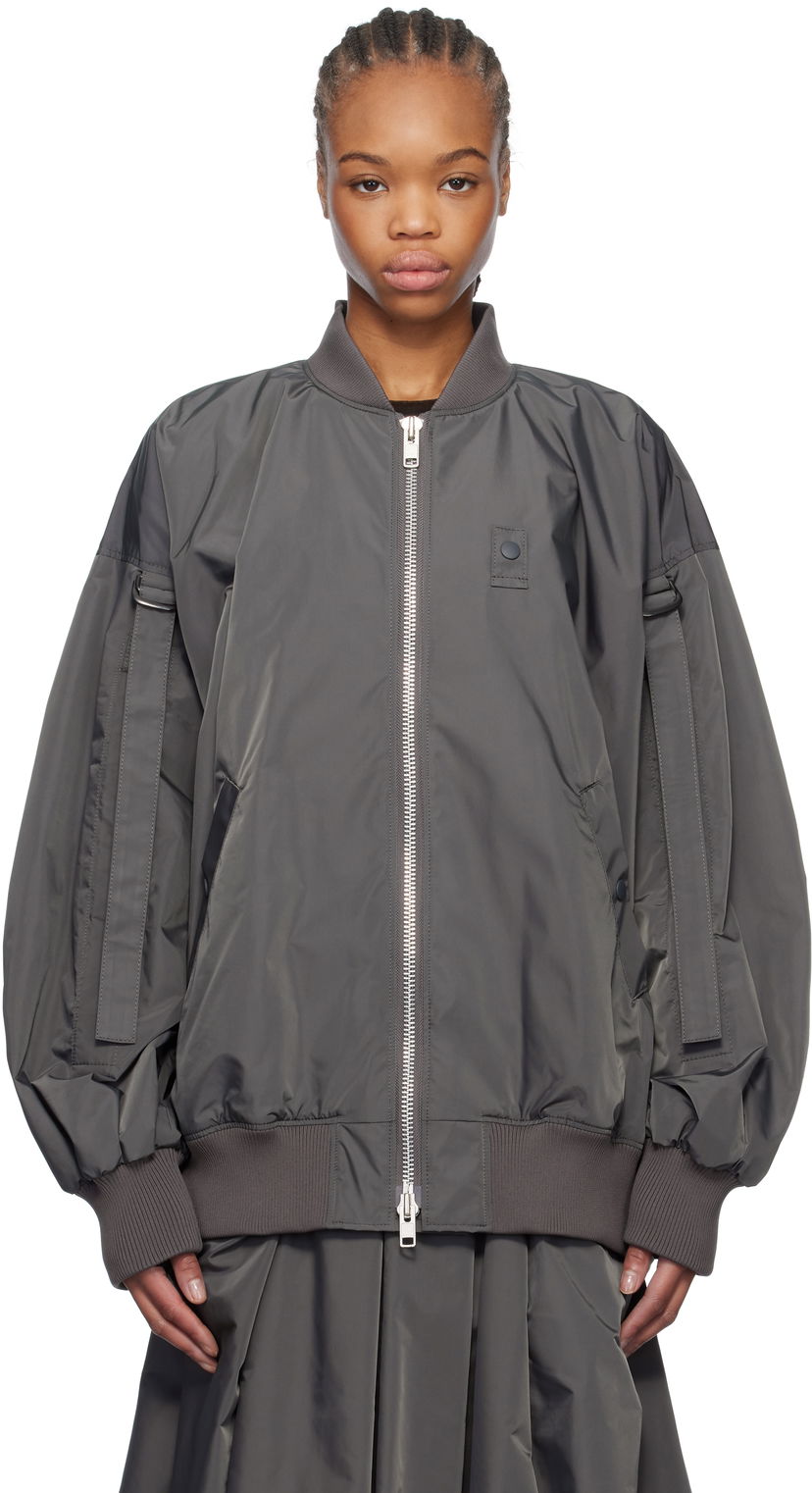 Bomberjakke Yohji Yamamoto Yohji Yamamoto R-Belted Bomber Jacket Grå | FT-J54-600