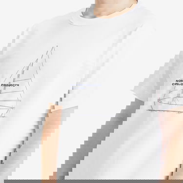 T-shirt NORSE PROJECTS Holger Boat Print T-Shirt, Size Medium Hvid | N01-0677-0001, 5