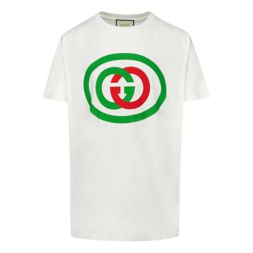 T-shirt Gucci Oversize T-Shirt With Print Hvid | 565806-XJBAU-9037