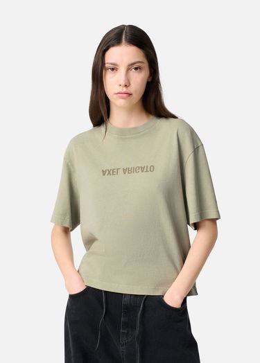 T-shirt AXEL ARIGATO Distorted Text T-Shirt Grøn | A2987008, 2