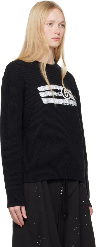 Sweater Maison Margiela MM6 Maison Margiela Numeric Knit Sweater Sort | SH2HL0022 M13124, 1