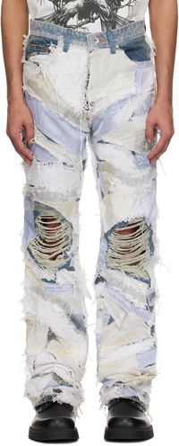 Who Decides War Beach Sand Patchwork Jeans