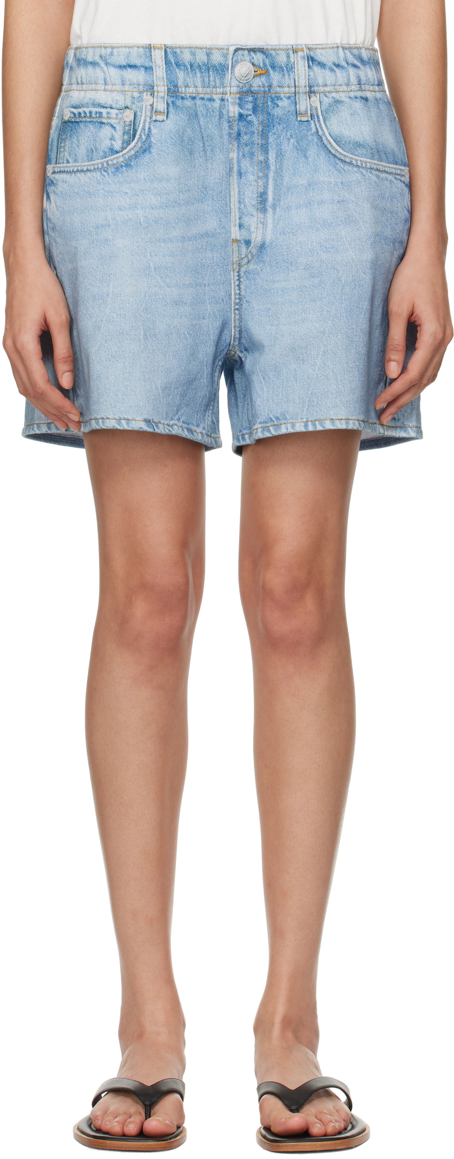 Shorts rag & bone Rag & Bone Women's Miramar Terry Walking Shorts Blå | WCW24P40018201, 0