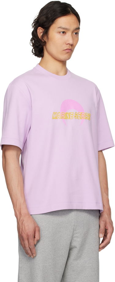 T-shirt Marine Serre Marine Serre MS Sport Relaxed Jersey T-Shirt Lilla | UTT001A CJER0072, 1
