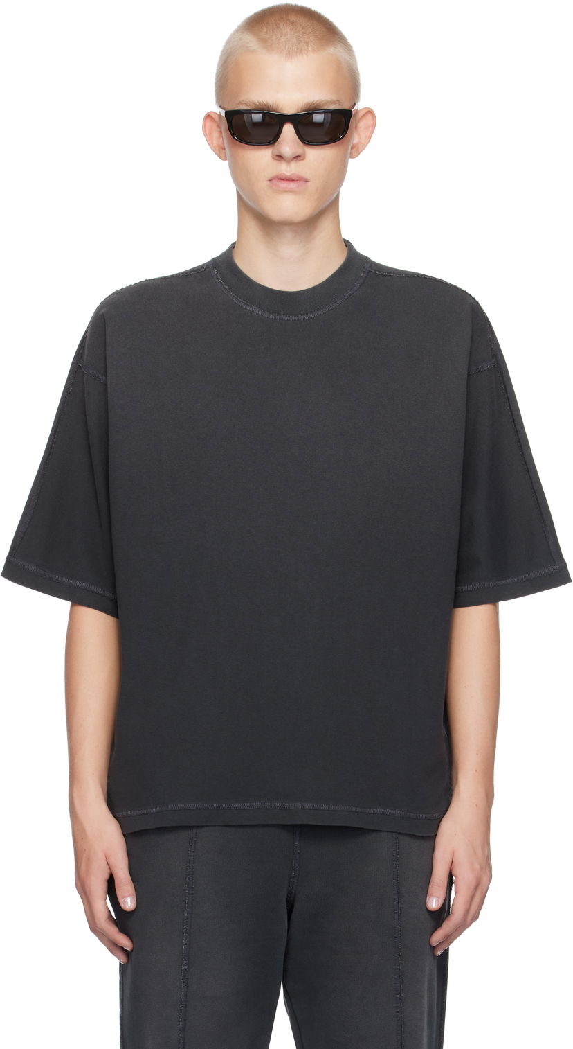 T-shirt Represent Clo Represent Black Stepped Hem T-shirt Sort | MLM4206