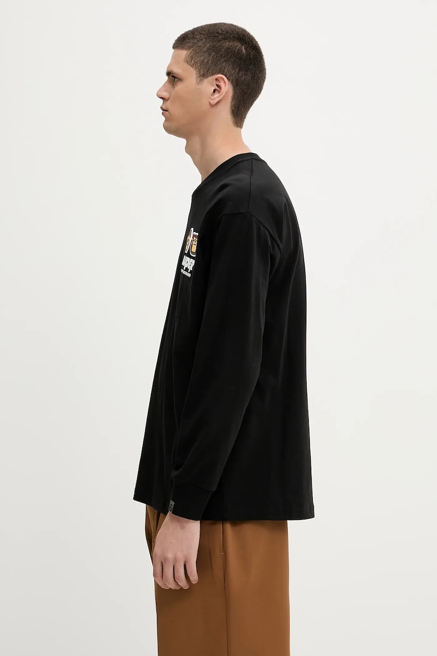 T-shirt AAPE by A Bathing Ape AAPE Aaper Long Long Sleeve T-Shirt Sort | AAPLTM1575XXN, 1