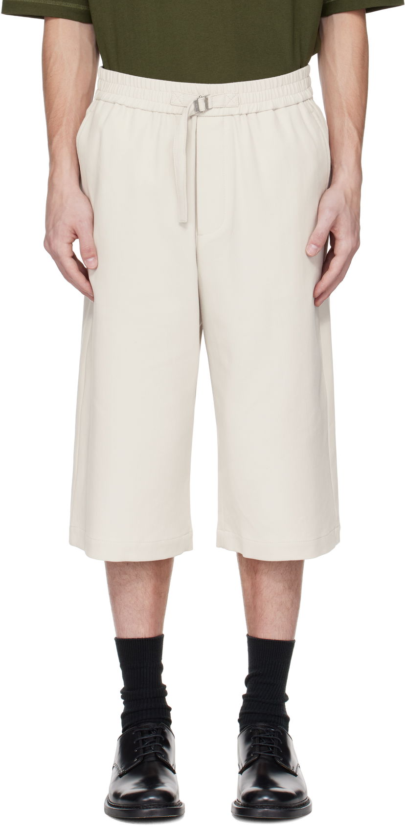 Shorts AMI AMI Paris Elasticated Shorts Beige | HSO310.CO0106